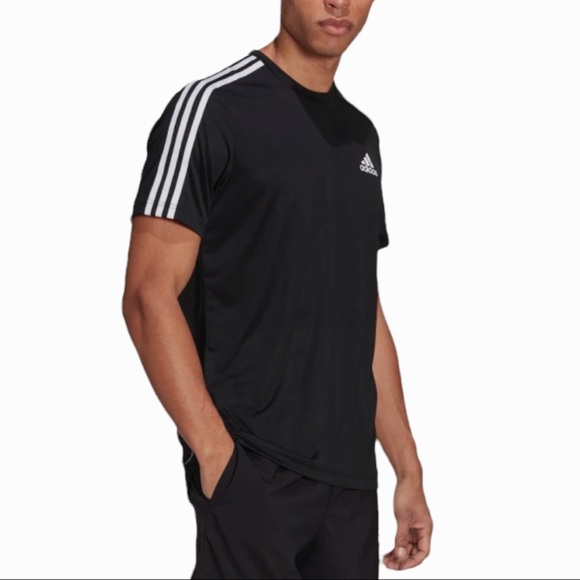 adidas Other - Adidas Aeroready Designed To Move Sport 3-Stripes Tee